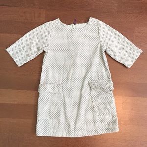 Girls 3T Aqua polka dot corduroy dress